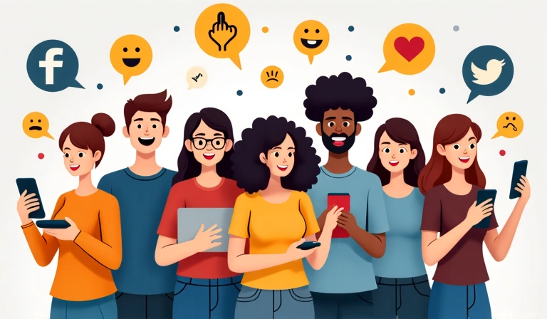 Personas interactuando en redes sociales con logos de Kilmaster