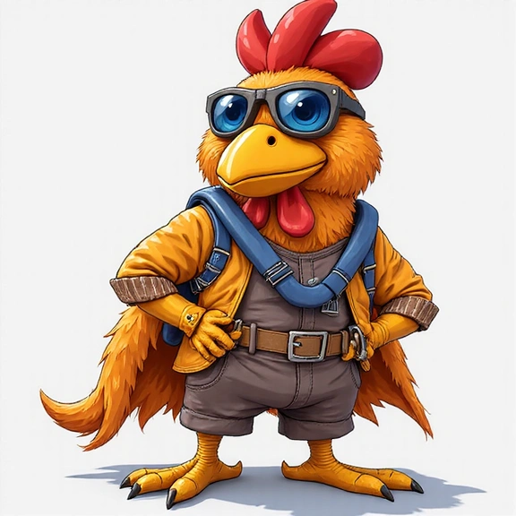 Diseño de personaje alternativo para el pollo piloto