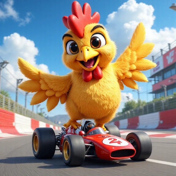 Fan art de personaje de pollo en estilo anime