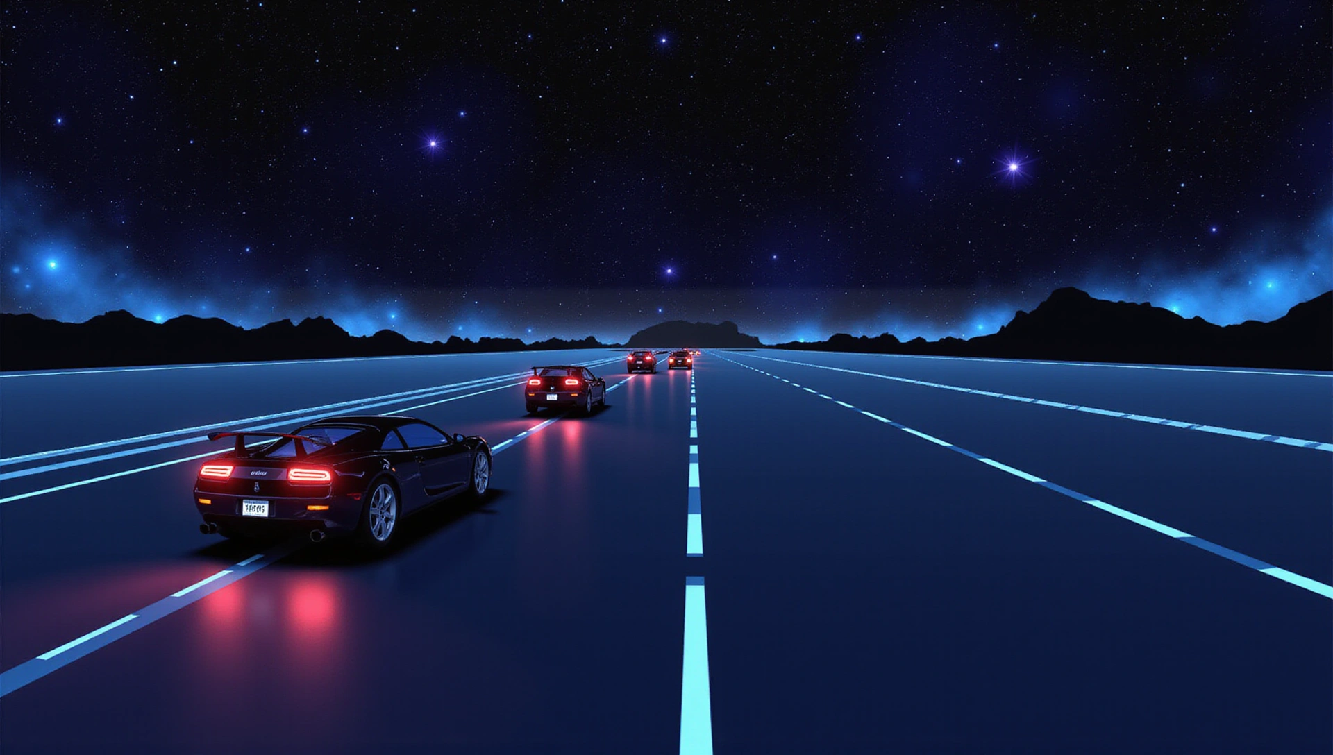 Fondo de pantalla de circuito de carreras en el espacio