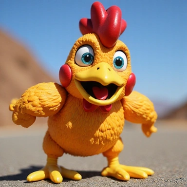 Figura de acción de una gallina de carreras de Kilmaster